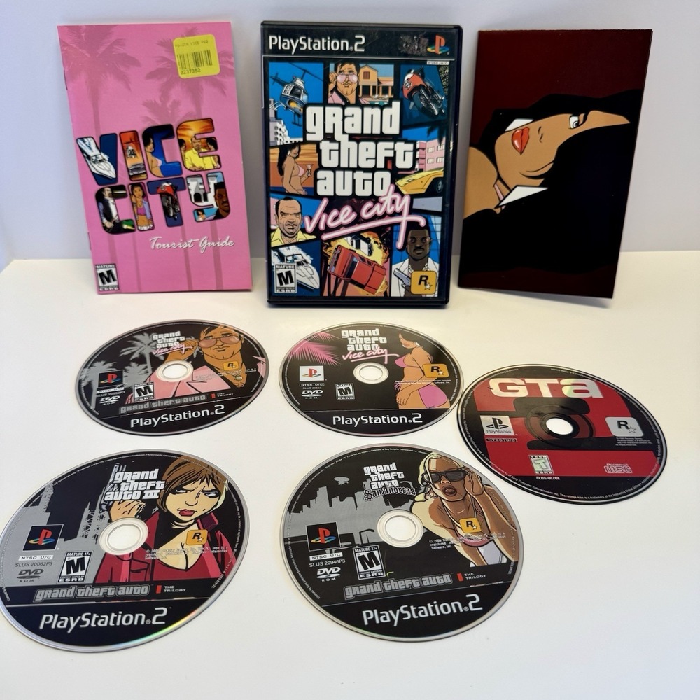 5‎ Game GTA Lot – PS2 Trilogy + Vice City Disc Variants + GTA2 PS1